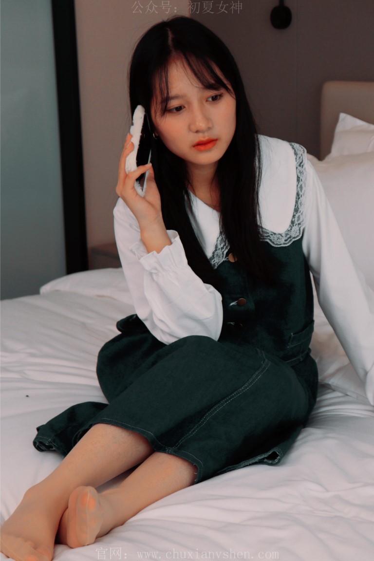 初夏女神 No.005 沙沙 牛仔M码长裙搭小黑皮鞋