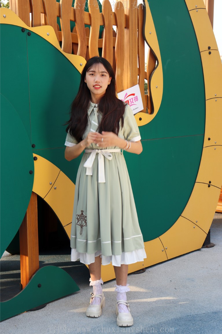 初夏女神 NO.002 雪糕~法式复古连衣裙搭36码白皮鞋